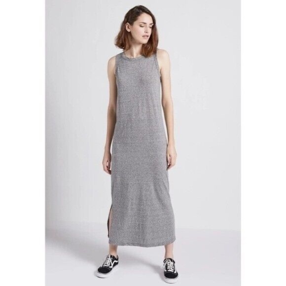 Current/Elliott The Perfect Muscle Tee Maxi Dress Heather Gray - Size 3 Large - Picture 1 of 7